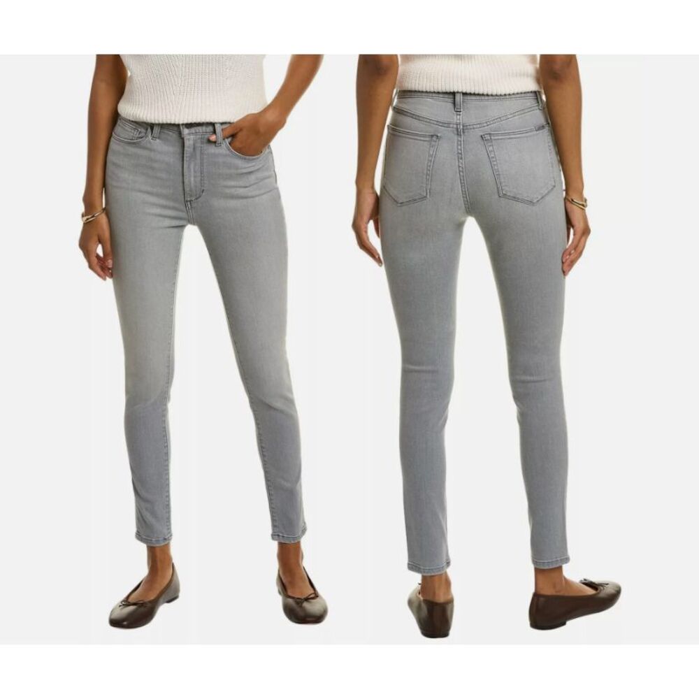 Joe's Jeans Womens 26 Gray High-Rise Mirabella Skinny Ankle 5- Pocket Zip Belted